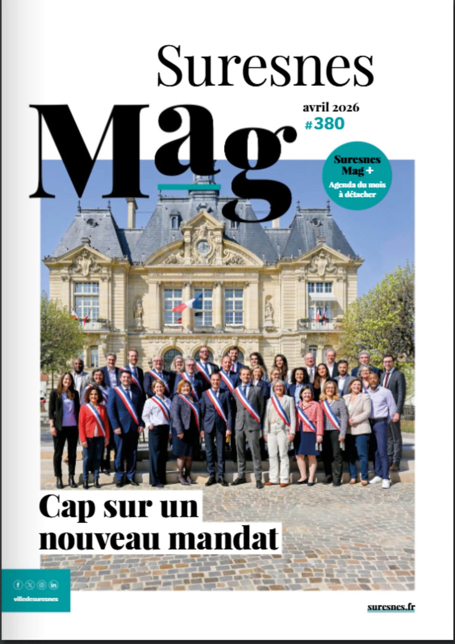 Couverture du magazine municipal Suresnes Mag, numéro 380, avril 2026.
